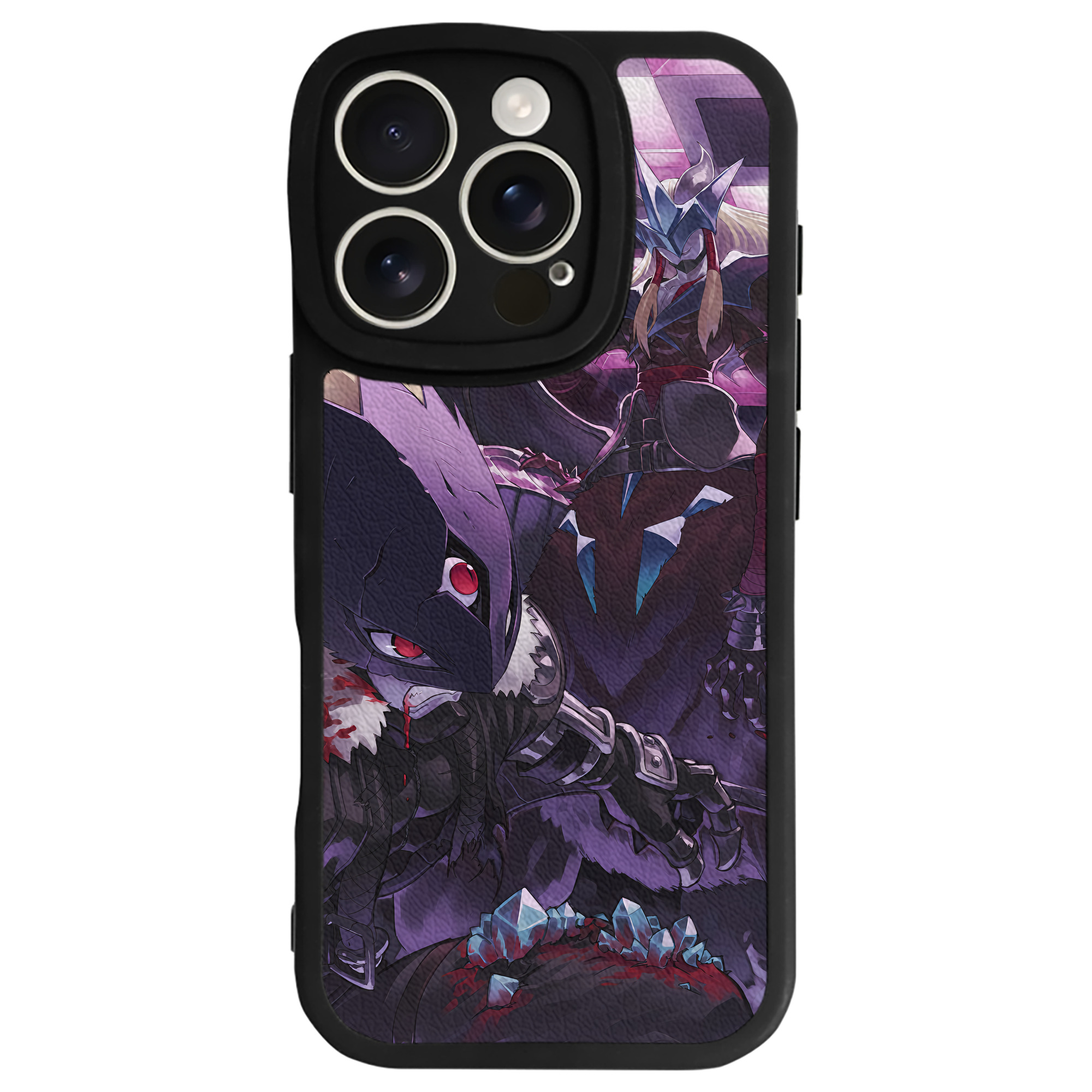 （画像用） Digimon デジタルモンスター/デジモン 【iPhone 16シリーズ対応】シリコンスマホケース（レザー調） 材質：シリコン